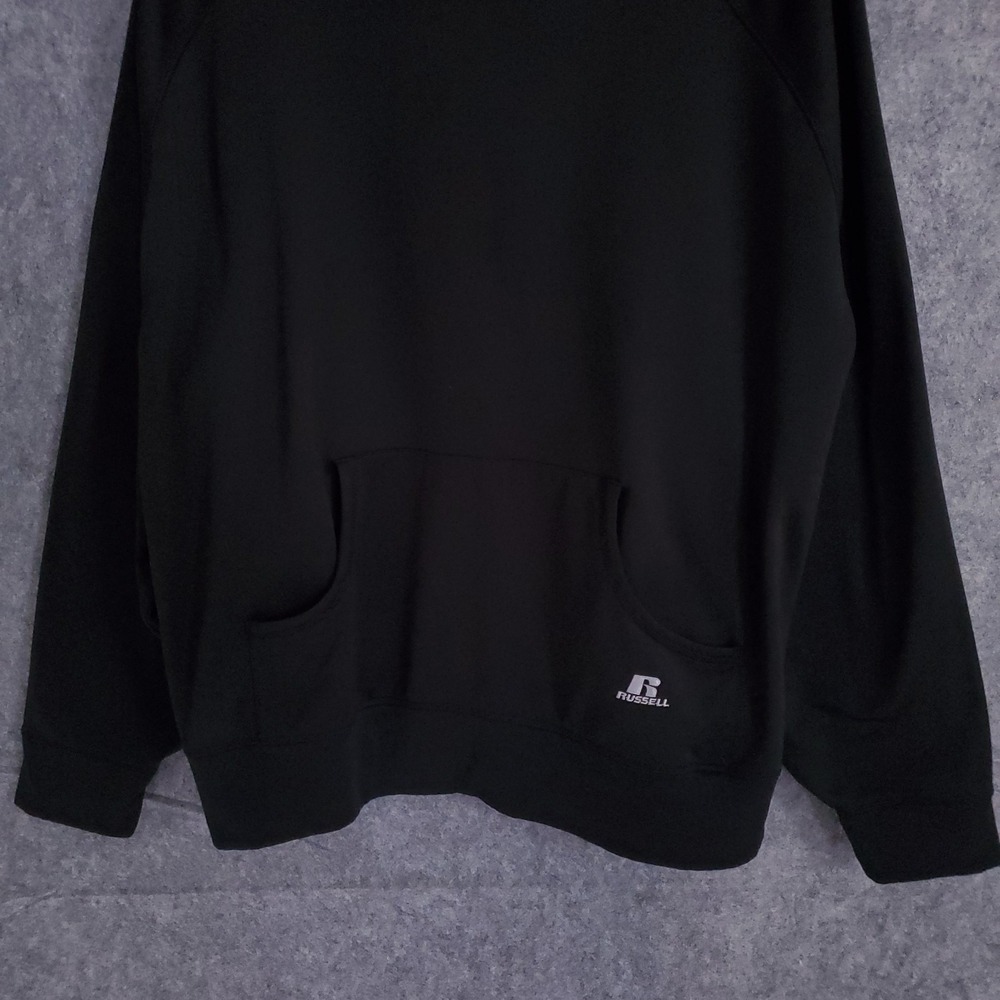 Russell Athletic Fusion Knit Full Zip Hoodie‎ Sweatshirt Mens Size XL Black Dri - Picture 3 of 15